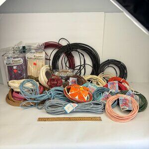 Vtg Lot of Paper‎ Twist Raffia Ribbon Multiple Sizes Colors Wreath Crafting READ